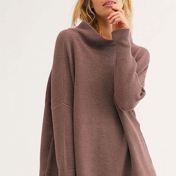 Free People Sweaters - Free People Ottoman Slouchy Tunic Sweater Nutmeg Taupe